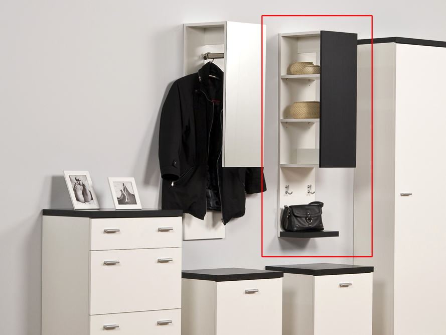 Garderobenpaneel weiß Garderobe Wandpaneel Wandgarderobe